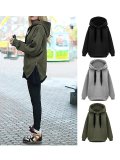 Womens Long Sleeve Paneled Hoodies