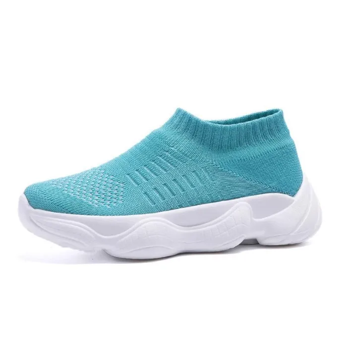 Women Mesh Fabric Sneakers Casual Comfort Socks Slip On Shoes