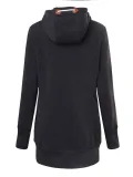 Women Long Sleeve Zipper Casual Hooded Pocket Coats