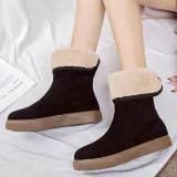 Women's Round Toe Casual Low Heel Boots