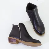 Women Ankle Boots Casual Chic Zipper Boots Artificial Leather Leopard Booties