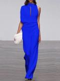 Sleeveless Solid Casual One-Pieces