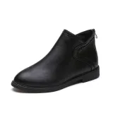 Women Artificial Leather Booties Casual Comfort Zipper Shoes