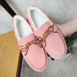 Women Flocking Bowknot Comfy Slip-On Loafers
