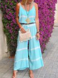 Plus Size Casual Sleeveless Jumpsuits