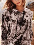 Long Sleeve Hooded Floral Printed Hoodies