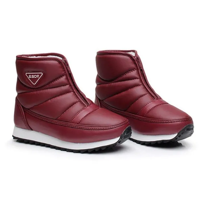 Winter Zipper Waterproof  Non-slip Snow Boots