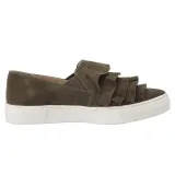 Gray Daily Flat Heel Artificial Suede All Season Ruffles Loafer