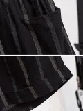 Plus Size Women Striped Casual Shorts