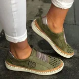 All Season Pu Flat Heel Sneakers