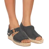 Women Arc Suede Espadrille Wedge Sandals