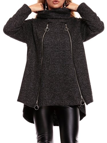 Casual Zipper Hoodies & Sweatshirt