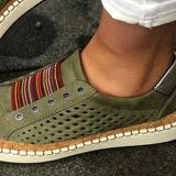 Womens Slip On Sneakers Hollow Out Casual Shoes