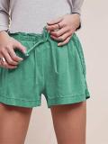 Casual Plus Size Solid Shorts