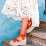 Womens Pu Casual Summer Wedge Heel Sandals