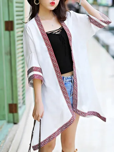 3/4 Sleeve Cotton Outerwear