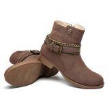 Women's Shoes Adjustable Buckle Low Heel Casual Boots