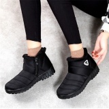 Warm Waterproof Cloth Low Heel Snow Boots