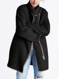 Solid Wool Blend Outdoor Coats