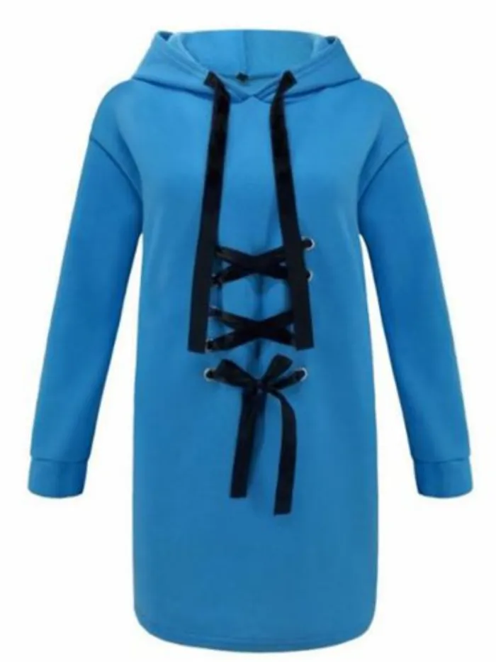 Solid Hoodie Lace Long Sleeve Vintage Hoodies