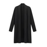 Women's Open Front Trench Coat Long Cloak Cardigan