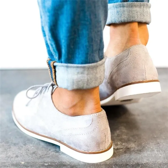 Womens Oxford Shoes Comfort Low Heel Lace-up Daily Loafers