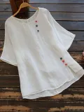 Casual Crew Neck Short Sleeve Shirts & Tops
