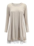 Solid Casual Polyester Top
