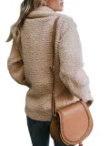 Women Sherpa Coat Fluffy Jacket Buttoned Teddy Bear Coats