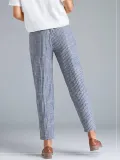 Plus Size Women Striped Casual Pants