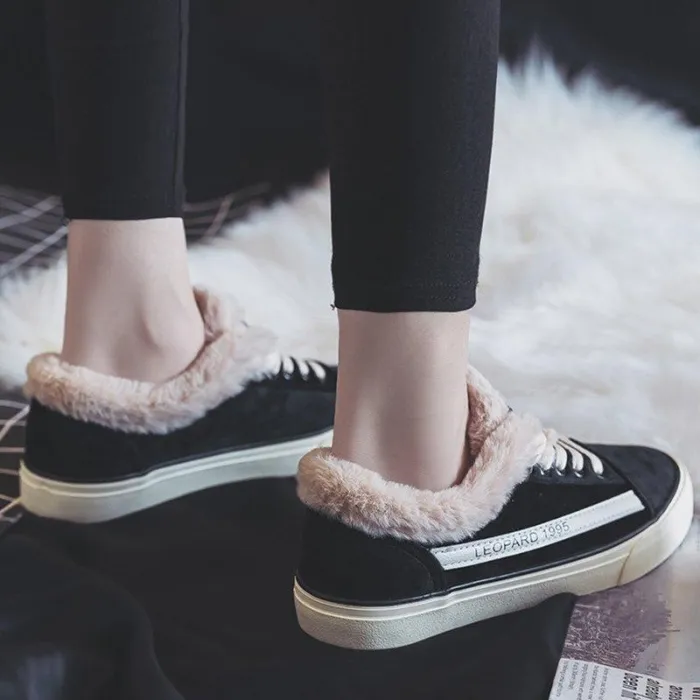 Women Casual Flocking Sneakers Athletic Shoes Artificial Suede Booties
