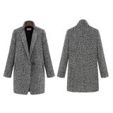 Houndstooth Coat Slim Thick Overcoat
