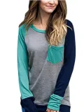 Casual A-Line Long Sleeve Pockets Blouse & Shirts
