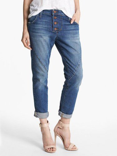 Casual Plus Size Jeans With Pockets