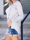 Women Fringed Casual Solid Long Sleeve Cardigan