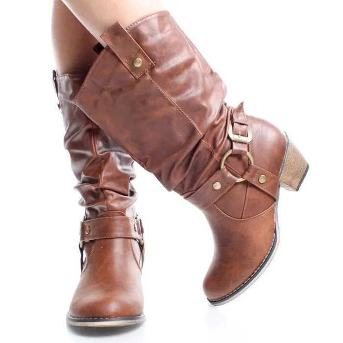 Women Vintage Booties Casual Plus Size Shoes