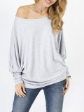 Casual Crew Neck Solid Blouses & Shirt