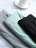 Plus Size Women Solid Casual Pants