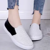Women PU Loafers Casual Comfort Slip On Shoes