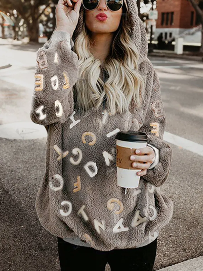 Fleece Sherpa Coat Fuzzy Cashmere Wool Teddy Bear Hoodies