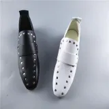 Women Chunky Heel Artificial Leather Rivet Spring/Fall Loafers