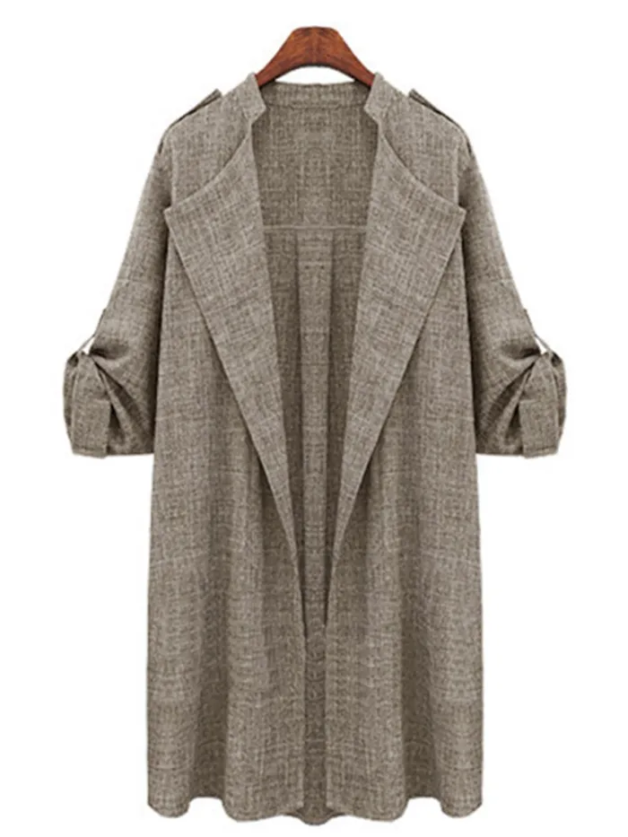 3/4 Sleeve Solid Gingham Printed Cardigans