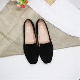 Large Size Solid Flocking Loafers