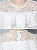 White Shift Paneled Casual Top
