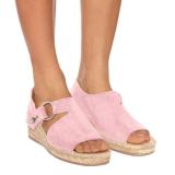 Women Arc Suede Espadrille Wedge Sandals