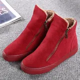 Womens Flat Heel Zipper Daily Snow Boots