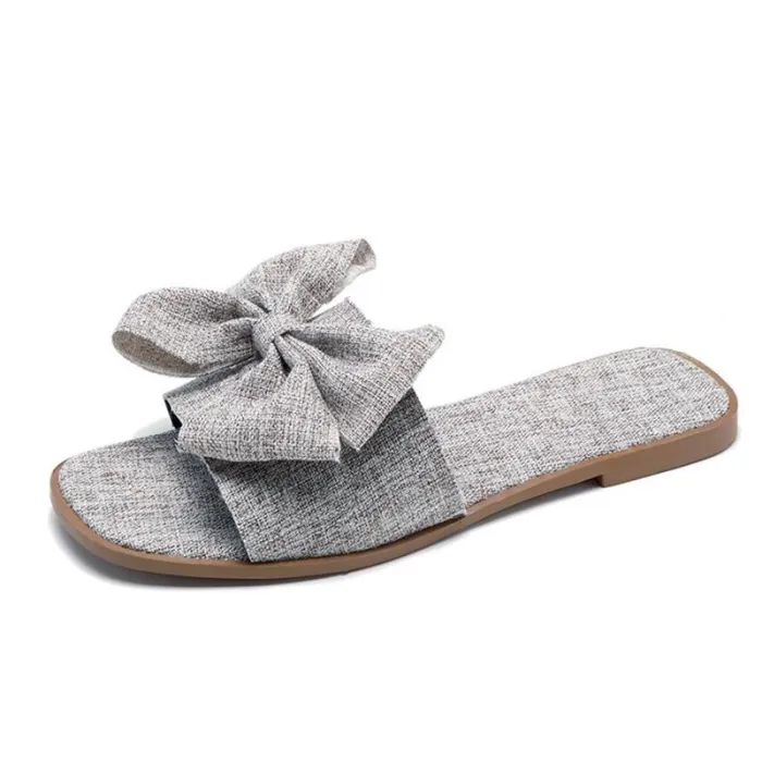 Women Canvas Slippers Casual Bowknot Espadrille Shoes