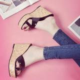 PU Wedge Heel Slip On Daily Shoes
