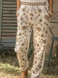 Casual Sleeveless Floral Pants