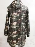 Casual Long Sleeve Camouflage Coat